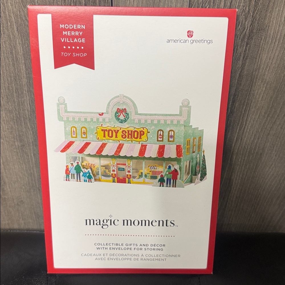 New Vintage American Greetings Toy Shop Modern Merry Village Pop Up Decoration
